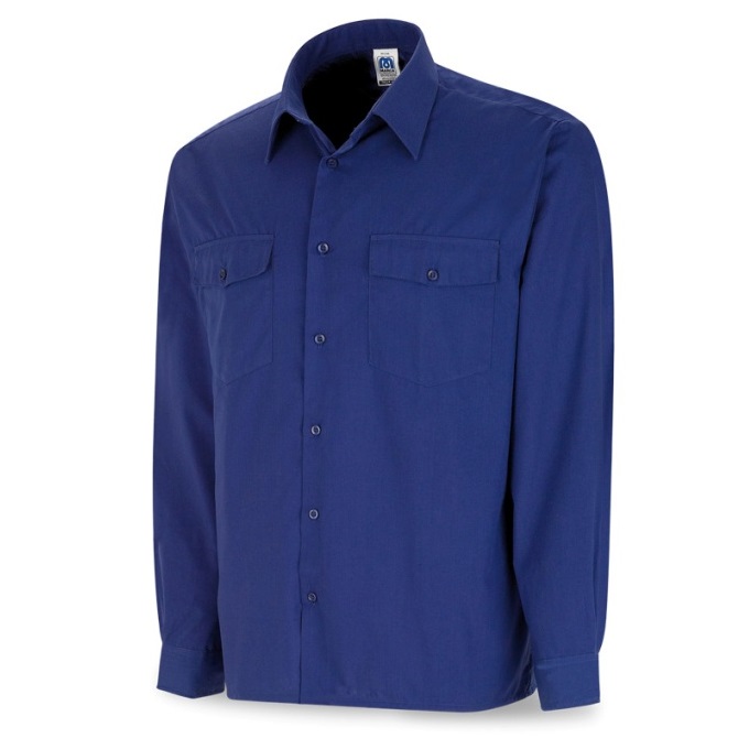 Camisa manga larga tergal azulina 388-CAML - Referencia 388CMLAZ